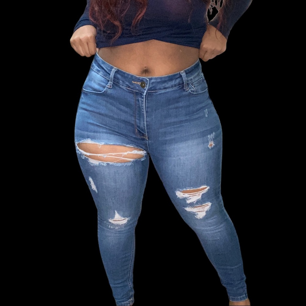 Ripped blue Jeans